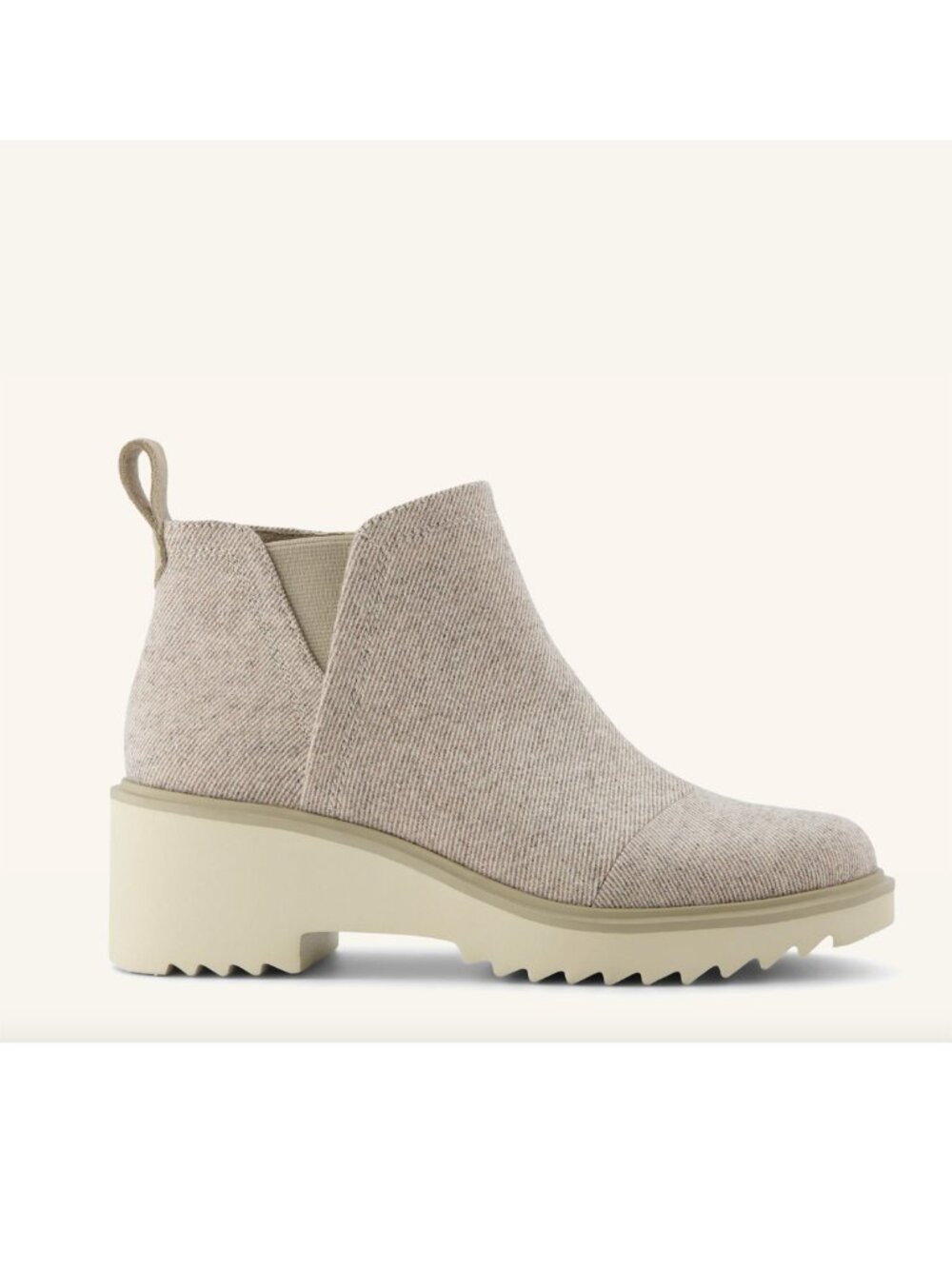 TOMS Maude Wedge Booties Size 8 Natural Shimmer Ankle Boots Everyday Boot - Picture 2 of 10